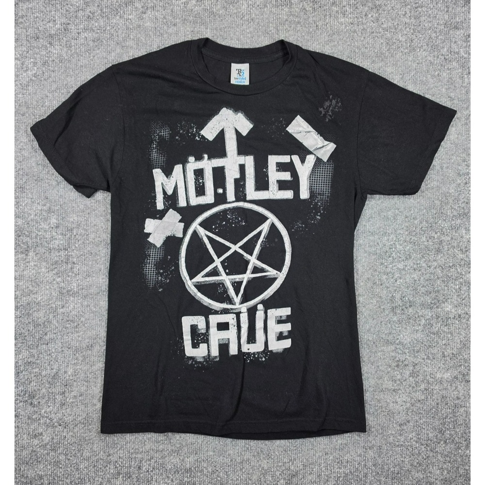 Mötley Crüe The Stadium Tour 2022 T Shirt Men's LARGE Black Double Sided